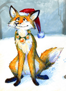 PORTRAIT OF SANTA FOX, by Grrrowly the Bear