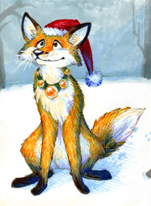 PORTRAIT OF SANTA FOX, by Grrrowly the Bear
