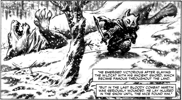 Sample panel from REDWALL: THE GRPAHIC NOVEL